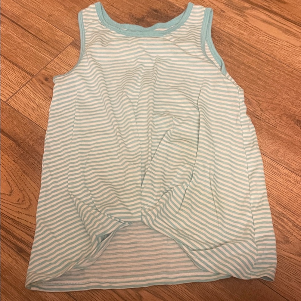 Kids Aqua Striped Tank Top (GB)